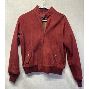 Vintage 80s Britches Georgetowne Red Leather Zip Jacket Size 12 Women’s Western